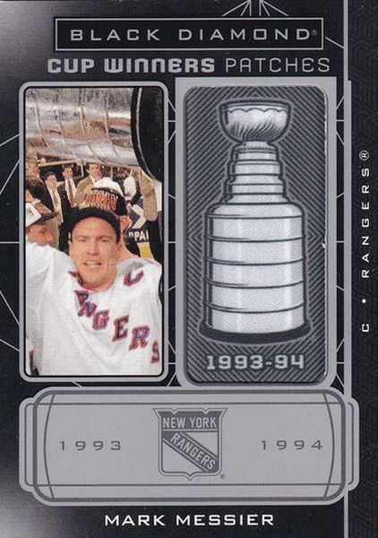 patch karta MARK MESSIER 21-22 Black Diamond Cup Winners Patches Manufactured číslo CW-MM